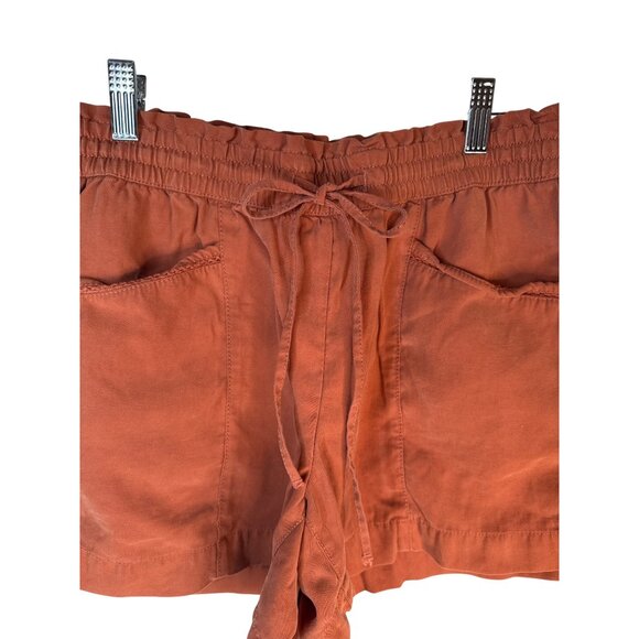 2/$30 Loft Small Rust Elastic Waist Drawstring Shorts - Picture 5 of 8